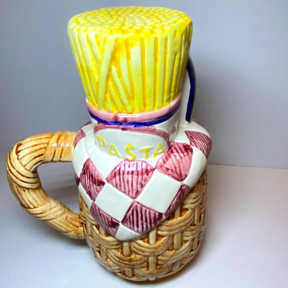 Vintage Large Parmesan Cheese Shaker Ceramic Whimsical Basket Pasta *read* - Picture 2 of 6